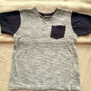 Blue and white Short Sleeve T-Shirt